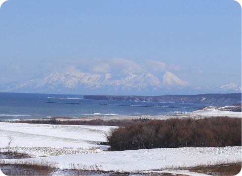 ところ町の冬の風景